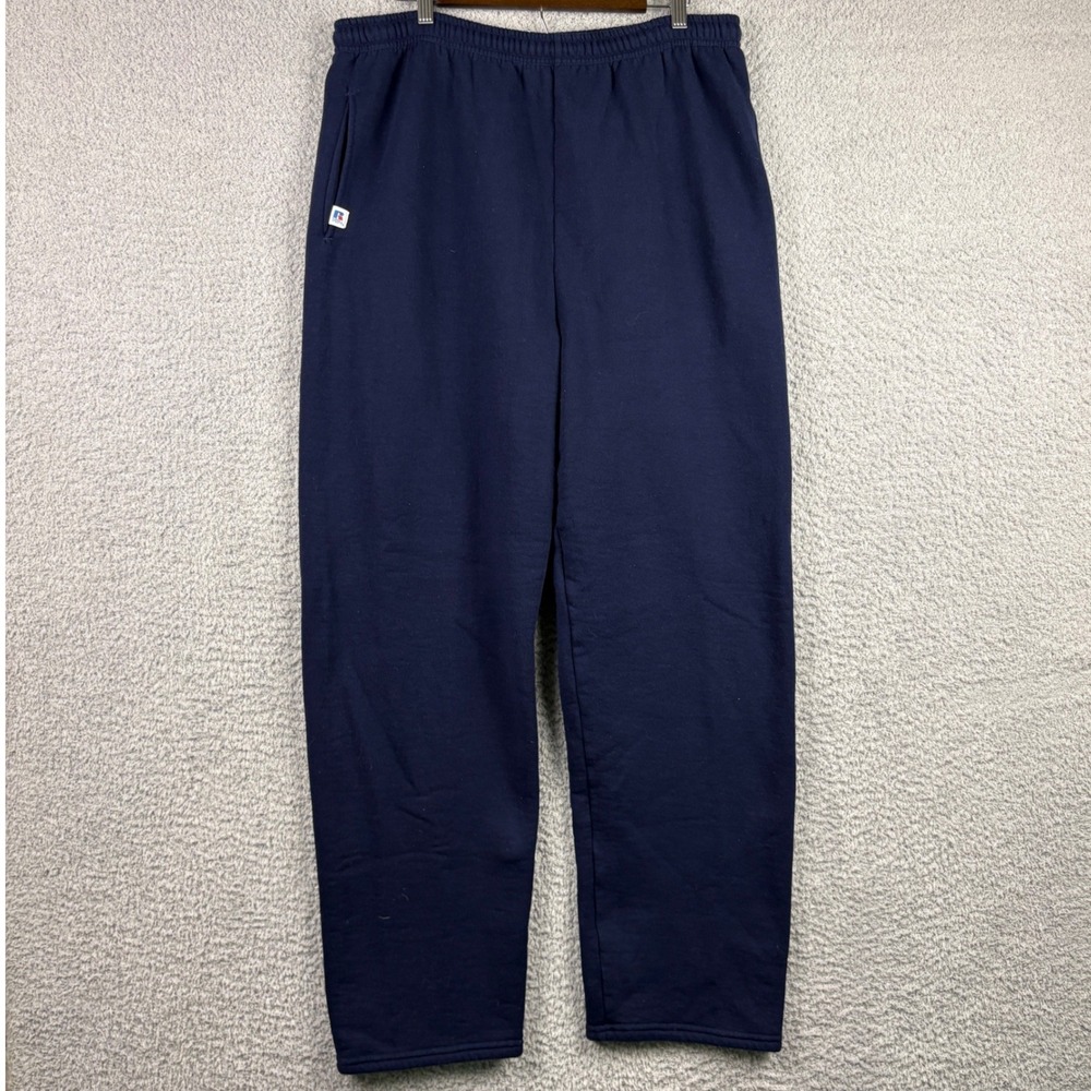 Russell Athletic Sweatpants Men XXL Navy Blue Fleece Straight Leg Streetwear VTG